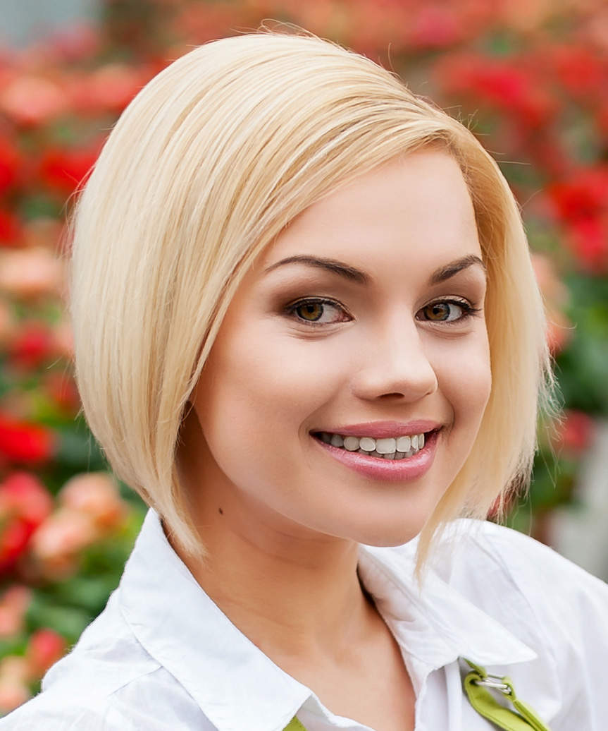 Blonde Chin Length Sleek Bob Glossy Blonde Chin Length Sleek Bob Glossy — Trendy Sleek Hairstyles