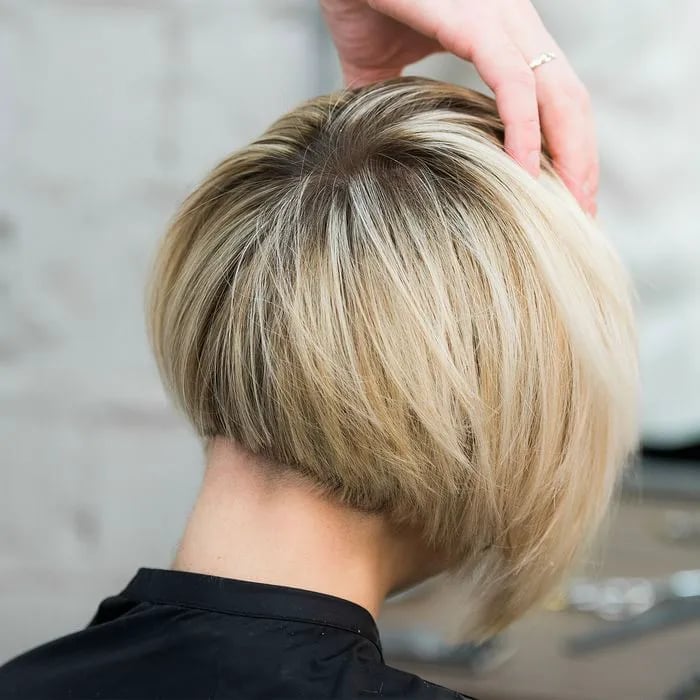 Ash Blonde Bob With Undercut, Ear Ash Blonde Bob With Undercut, Ear — Trendy Sleek Hairstyles