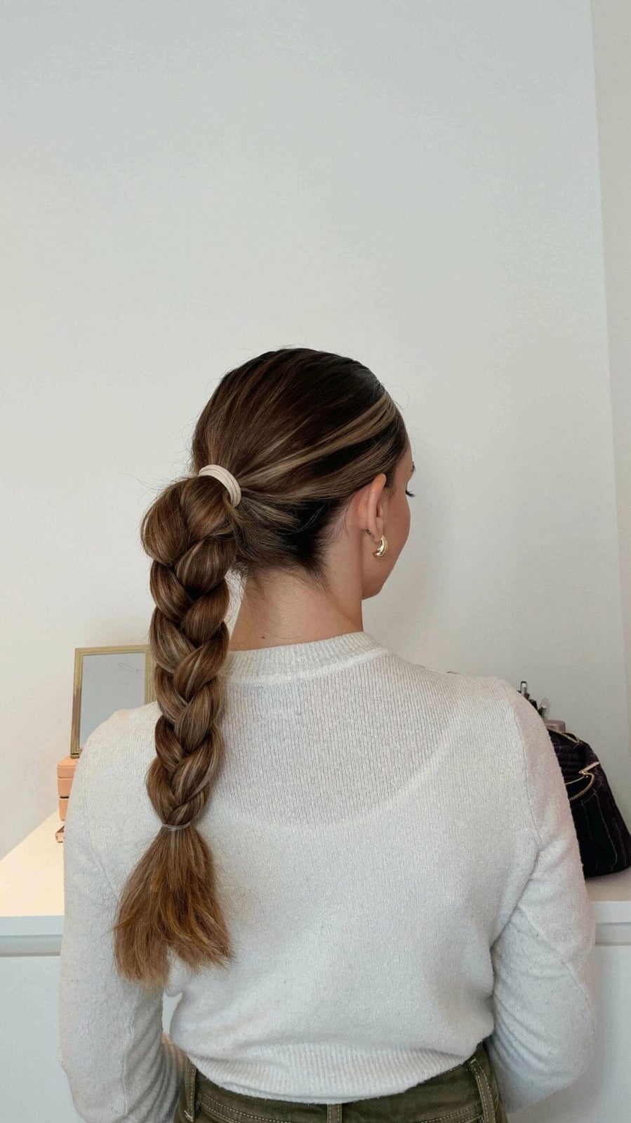 Thick Dutch Braid Into Ponytail — Trendy Softball Hair