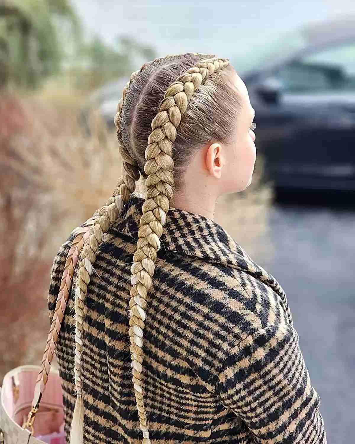 Neat Double Dutch Braids — Trendy Softball Hair