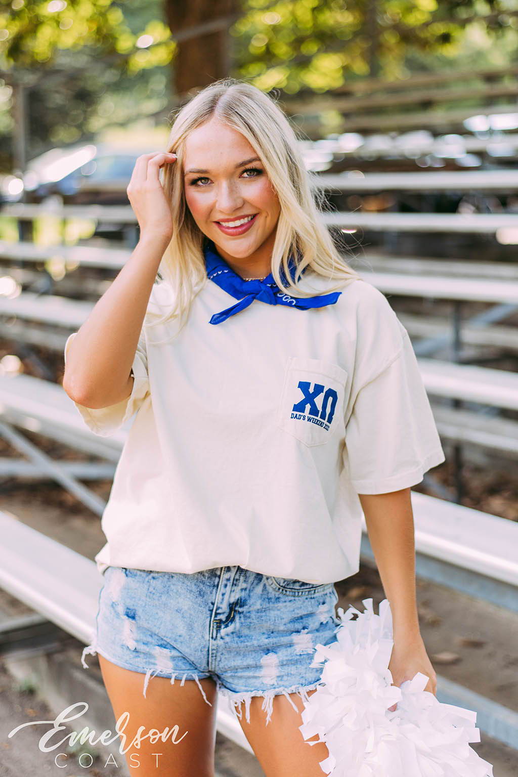 Oversized Tee and Distressed Denim Shorts Oversized Tee and Distressed Denim Shorts — Trendy Sorority Outfits