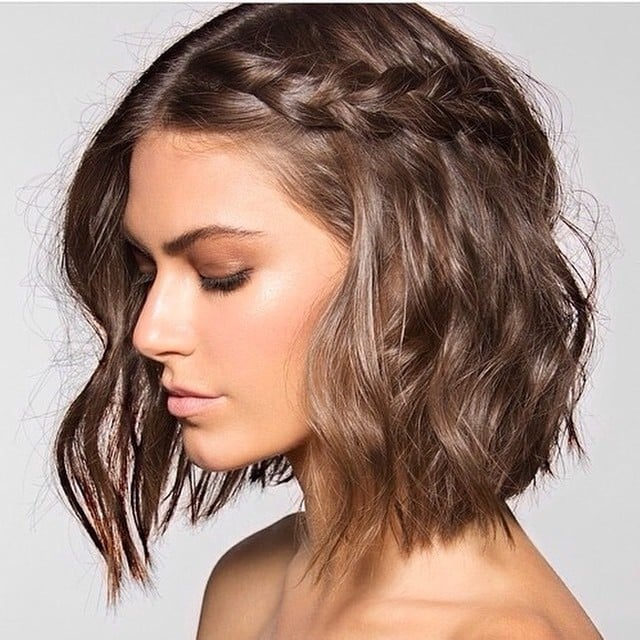 Chin Bob Wavy Braided Accent — Trendy Sports Hair