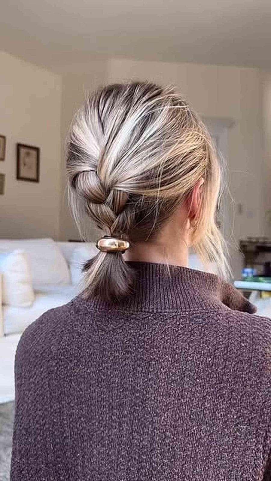 Braided Ponytail With Gold Accessory — Trendy Sports Hair