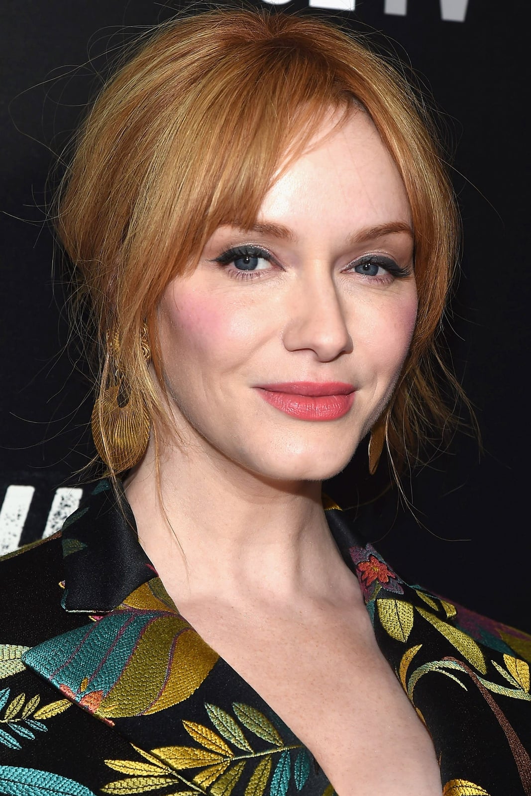 Collarbone Lob With Curtain Bangs and Blowout — Trendy Strawberry Blonde