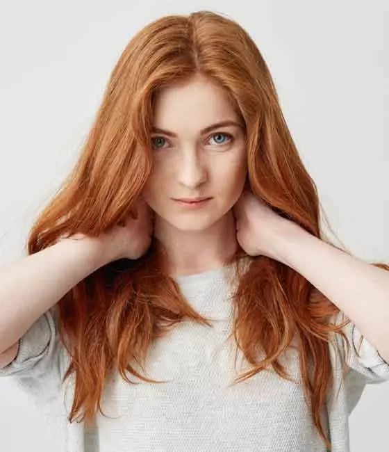 Air Dried Natural Strawberry Blonde Waves — Trendy Strawberry Blonde Hair
