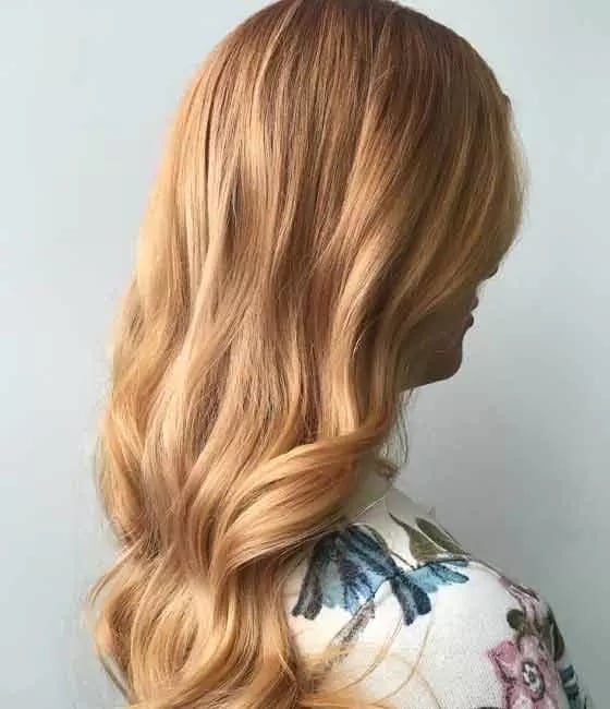 Polished Creamy Strawberry Blonde Blowout — Trendy Strawberry Blonde Hair