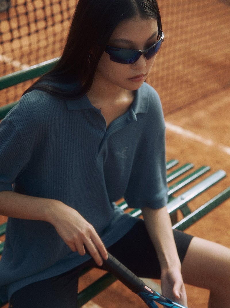 Teal Polo and Black Biker Shorts for Casual Tennis Teal Polo and Black Biker Shorts for Casual Tennis — Trendy Tennis Outfits