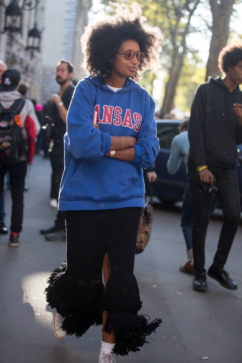University Hoodie with Fringed Maxi Skirt University Hoodie with Fringed Maxi Skirt — Trendy Uni Outfits