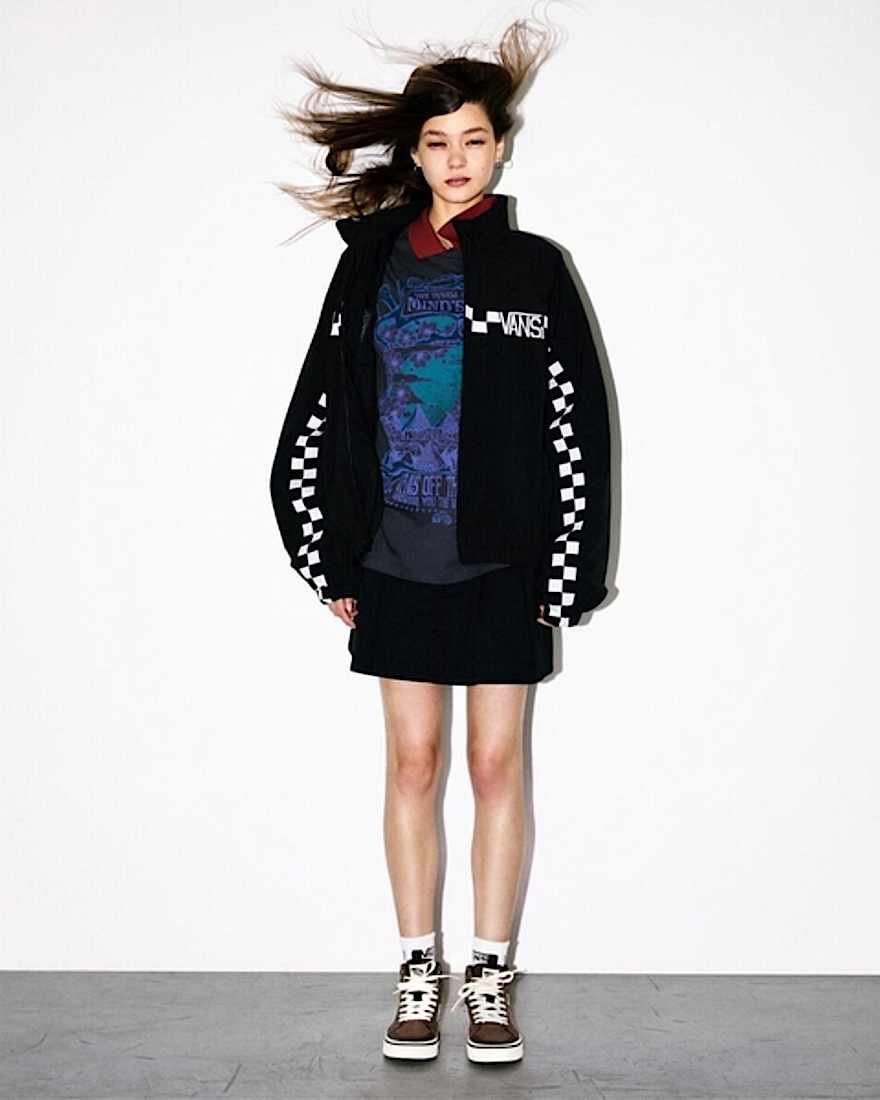 Checkerboard Jacket and Mini Skirt with Vans Checkerboard Jacket and Mini Skirt with Vans — Trendy Vans Outfits