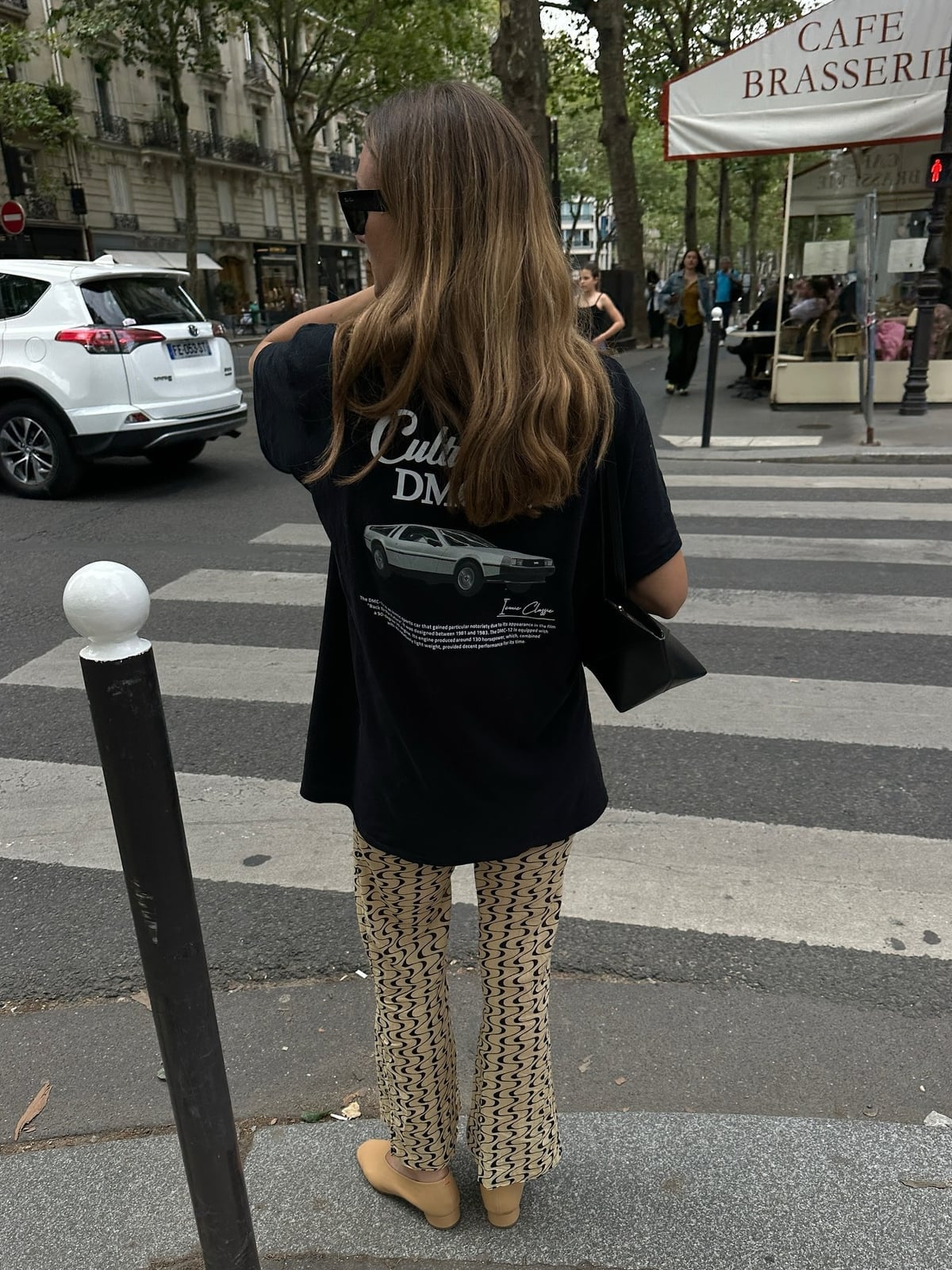 Graphic T-Shirt With Patterned Pants Graphic T-Shirt With Patterned Pants — Trendy Vintage Style