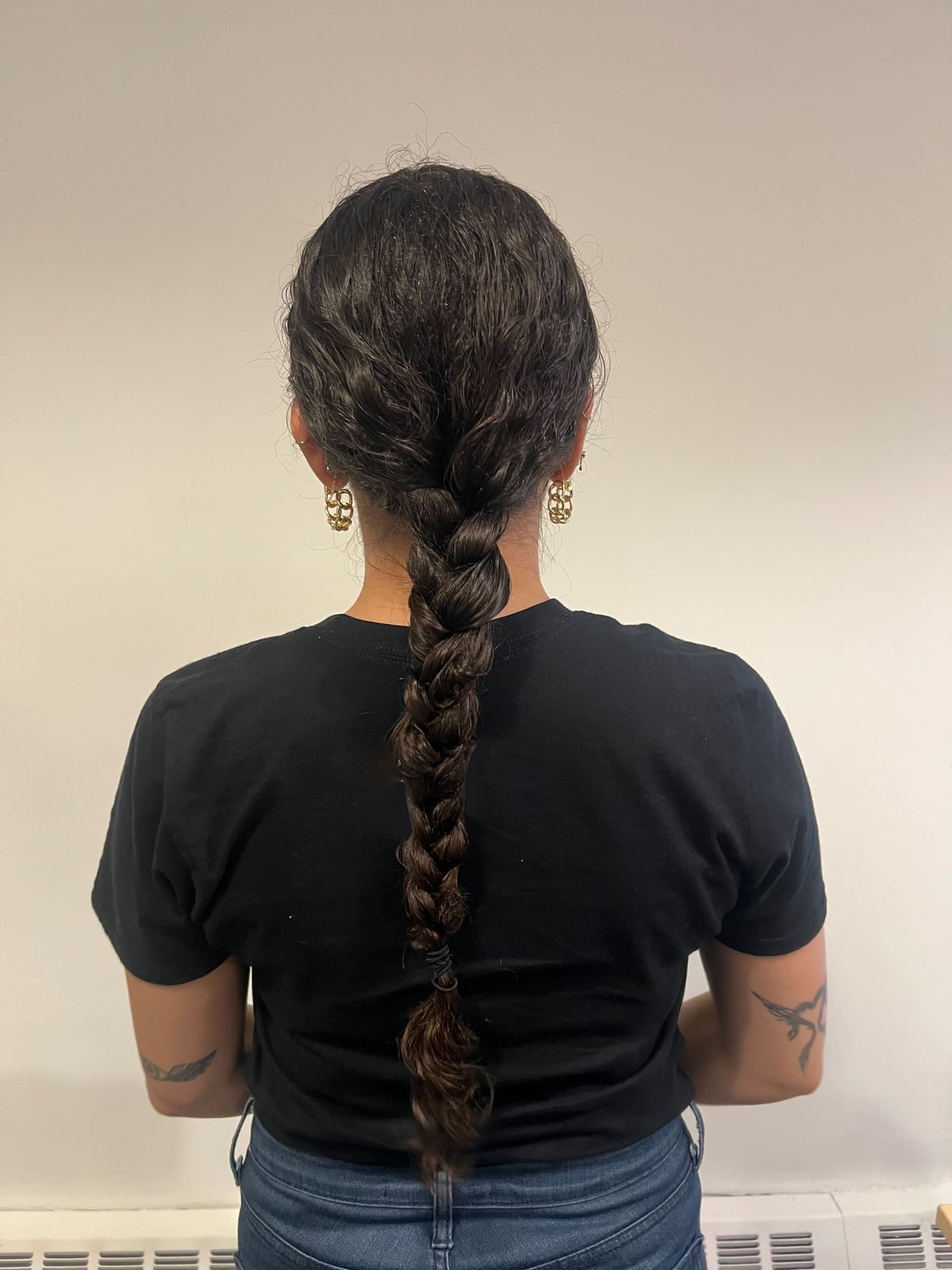 Thick Wavy Mid-Back Braid Thick Wavy Mid-Back Braid — Trendy Work Hair