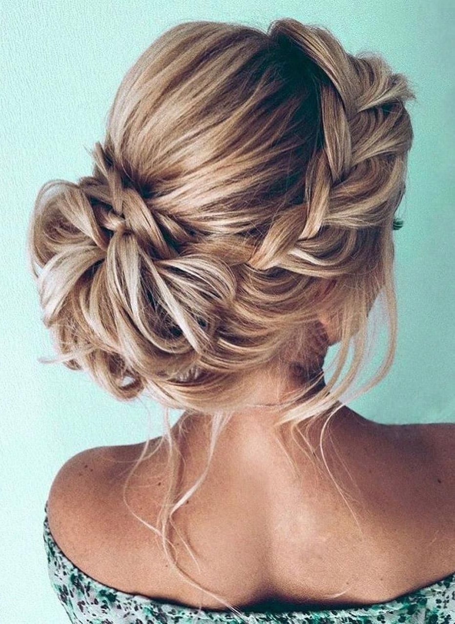 Long Braided Blonde Updo Long Braided Blonde Updo — Wedding Bun Ideas