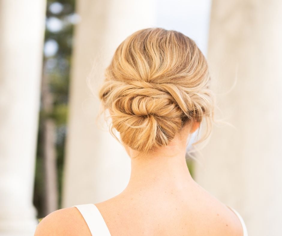 Intricate Twisted Blonde Bun Intricate Twisted Blonde Bun — Wedding Bun Ideas