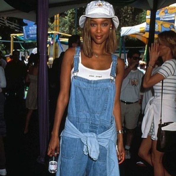 Denim Overalls and Tied Shirt for Casual Parties — Y2K Party Outfit Inspiration