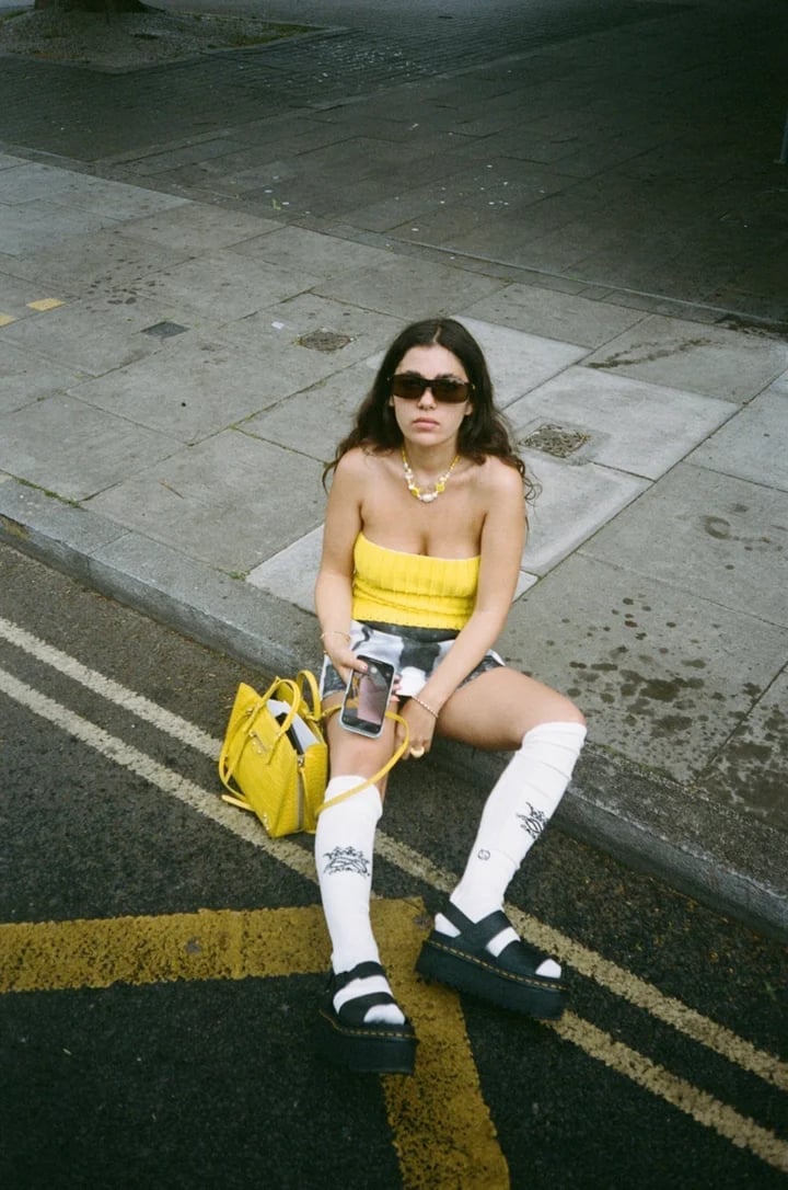 Yellow Tube Top and Plaid Mini Skirt Combination — Y2K Party Outfit Inspiration